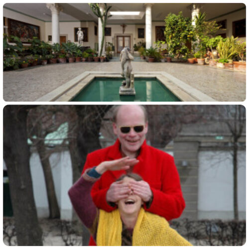 Otto Lechner & Anne Bennent (© Doris Kittler) im Weingut Sepp Moser Atriumhaus und Kultur